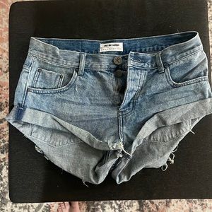 One X  One Teaspoon cuffed jean shorts